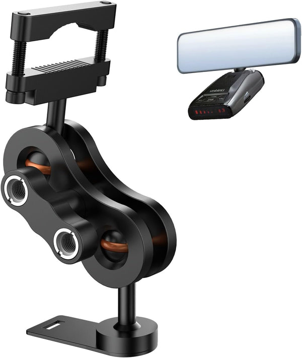 xsaaczm Radar Detector Mount Rearview Mirror Bracket,Car Truck Mirror Radar Mount Bracket,Aluminum Rearview