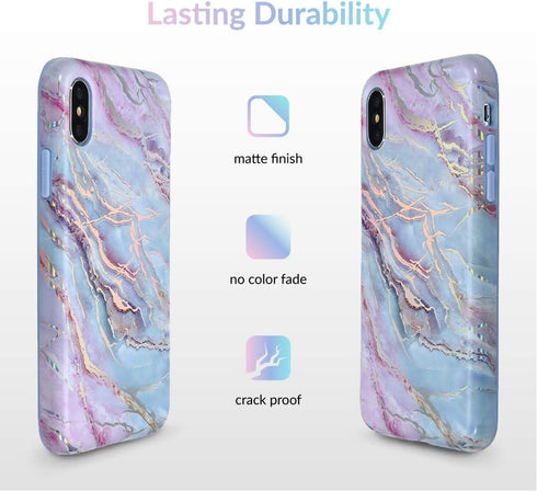 VELVET CAVIAR iPhone Xs Max Case Marble for Women & Girls - Cute Protective Phone Cases (Pink Iridescent Holographic