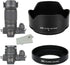(1+1) Screw on + Bayonet Lens Hood Shade for Nikon Z30 Z50 Z fc Dual Lens Kit (Nikkor Z DX)
