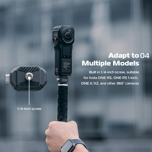 FALCAM F22 Quick Release Kit for Insta360, Camera Mounting Adapter Convert 1/4" Thread to F22 QR System