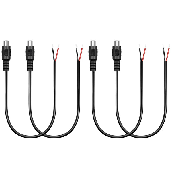 4 Pack RCA Female to Speaker Wire, RCA Female Plug Adapter Connector to Bare Wire Open End Audio Cable