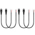 4 Pack RCA Female to Speaker Wire, RCA Female Plug Adapter Connector to Bare Wire Open End Audio Cable