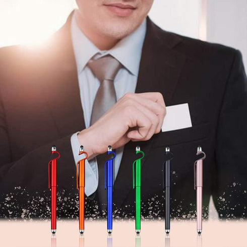 SITAKE Stylus Pen, 12 Pcs Multifunctional 3 in 1 Phone Holder + Capacitive Stylus + Ballpoint Pens, Mobile Phone Stand