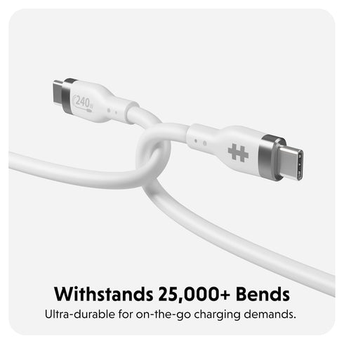 HyperJuice 240W USB C to USB C Cable (3ft/1m) for All Devices - Durable, Tangle-Free Design