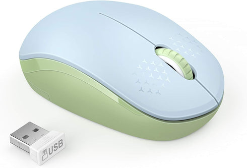 seenda Wireless Mouse, 2.4G Noiseless Mouse with USB Receiver, Portable Computer Mice for PC, Tablet, Laptop (Light