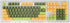 107 Keys Keycaps, Three Color Translucent Characters Arc Layout Mechanical Keyboard Ergonomic Keycaps (Dark Green)