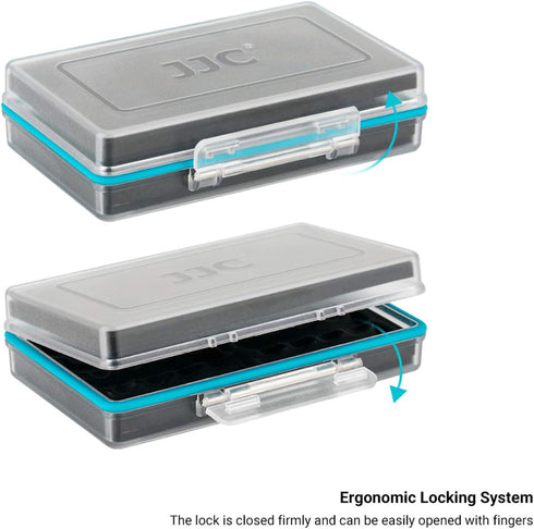 JJC Water-Resistant AA Battery Case, PC Shell Shockproof Organizer for 8 x AA / 14500 Batteries