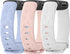 Meliya Floral Engraved Silicone Straps - Compatible Replacement Bands for Fitbit Inspire 3 Fitness Tracker for Women Men