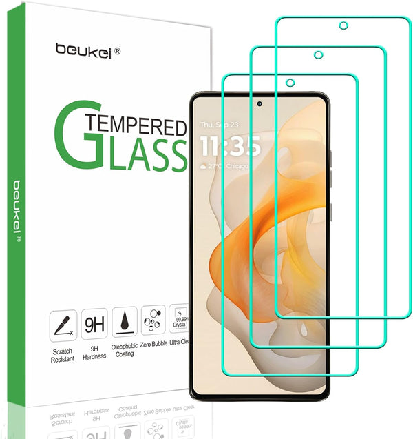 beukei (3 Pack) Tempered Glass Screen Protector for Motorola Moto G Stylus 5G (2024), Touch Sensitive, Case Friendly,