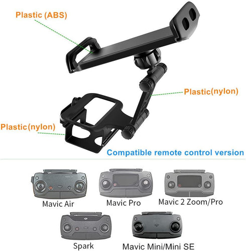 Hanatora 4-11 Inch Tablet Phone Front Holder Mount | Neck Lanyard for DJI Mavic Mini/Mini SE, Mavic 2 Pro