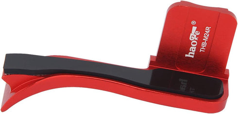 Haoge THB-M24R Metal Hot Shoe Thumb Up Rest Hand Grip for Leica M Typ240, M262, M-D, Red