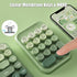 Typewriter Style Number Keypad, Wireless 2.4G/Bluetooth/USB-C Rechargeable Numeric Pad, 18-Key NKRO Retro Round Keycaps