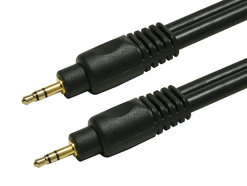Monoprice Audio Cable - 10 Feet, Black | Premium 3.5mm Stereo Male to Male, Gold Plated