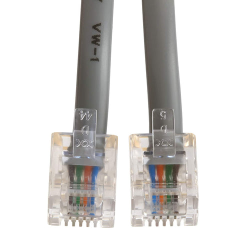 Cmple 25ft Telephone Cord, Male to Male 6P4C RJ11 Cable for Landline, Gray