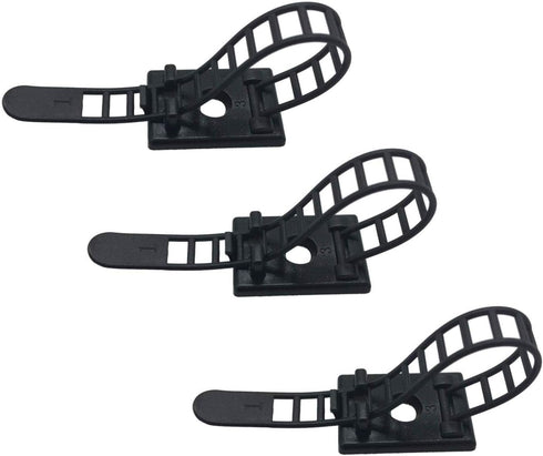 25 Pieces Desk Wire Organizer, Adhesive Cable Ties and Clips for Cord Management and Desk Wire Organization