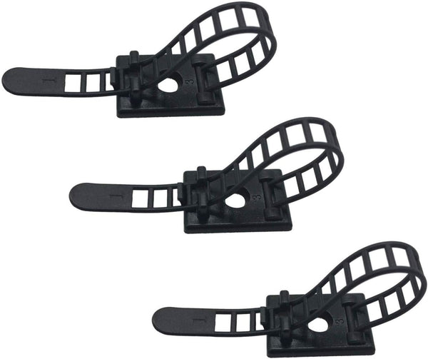 25 Pieces Desk Wire Organizer, Adhesive Cable Ties and Clips for Cord Management and Desk Wire Organization
