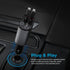 AutoSky 4 in 1 Retractable Car Charger - 100W USB C & iPhone Cable, Fast Charger with USB-C, USB-A Ports for iPhone,