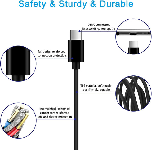 30W USB C Fast Car Charger with 3ft Cable for Samsung Galaxy S24/S23/S22/S21/S20+ and iPhone 15 Plus Pro Max