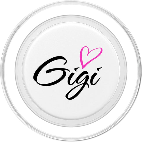 Glorious Grandma Names Gigi with Pink Heart Fun Aunt Grandma Mom Gift PopSockets PopGrip for MagSafe