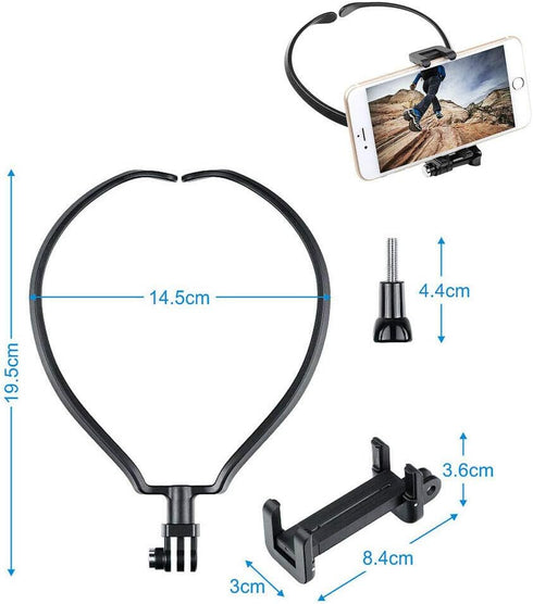 Neck Holder Lazy Neck Holder Stand, Universal Smart Phone Hanging Holder, Adjustable 4-6 inch Bracket