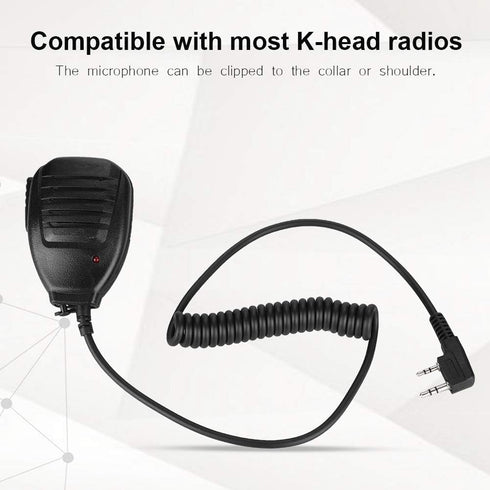 Walkie Talkie Handheld Speaker Mic, Waterproof Shoulder Microphone for 5R 5RA 5RB 5RC 5RD 5RE 5REPLUS 3R & Two Way