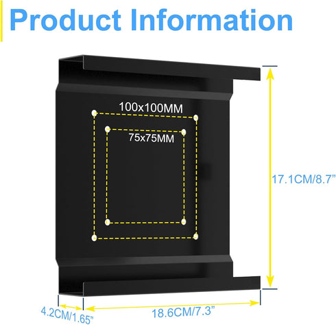 Mount for Lenovo Tiny VESA System, Mini PC Mount for ThinkCentre Tiny Desktops M600 M700 M700z M715q M800z M900 M900x