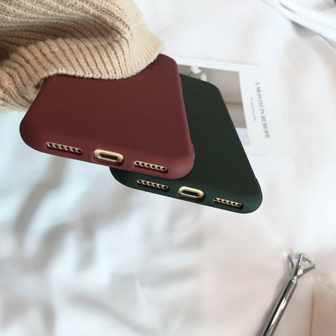 iPhone 7/8 Retro Case - Soft pro-TPU Cover, Slim & Flexible, Fashion Style, Forest Green for iPhone X, 6, 6s, 7 Plus.