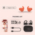 Orange Over Ear Wireless Earbuds, Bluetooth Earhooks for Running, Waterproof Noise Cancelling Headset for Sports