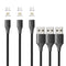 NetDot Gen10 2in1 Magnetic Charging Cable, Fast Charging & Data Transfer for USB C & Micro USB Android (3.3ft, 3 Pack,