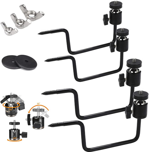 Trail Camera Mount, Game Camera Mounts Screw in Tree, 4 Pieces (Upgrade), Brown