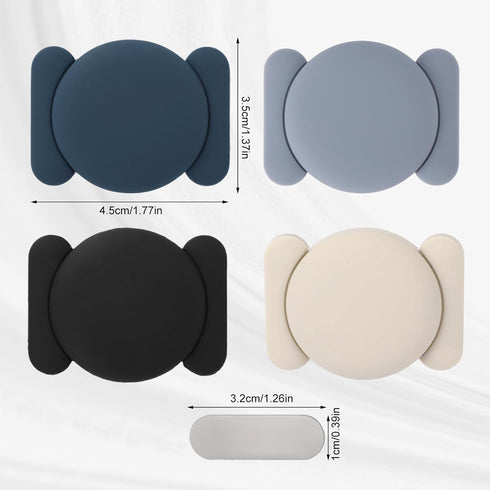 Goktvai 4pcs 1) Magnetic Holder Case for Airtag, Soft Silicone Protective Cover Hider Hidden Magnet Mount Cover
