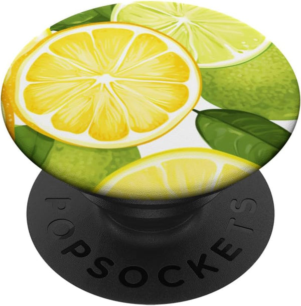 Lemon Citrus Slices Pattern Lime Citrus Love rs PopSockets Standard PopGrip
