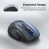 TECKNET Wireless Mouse (2.4G & BT5.0/3.0), Silent Mouse 4800 DPI with 6 Buttons, USB A Mouse for Wide Compatibility