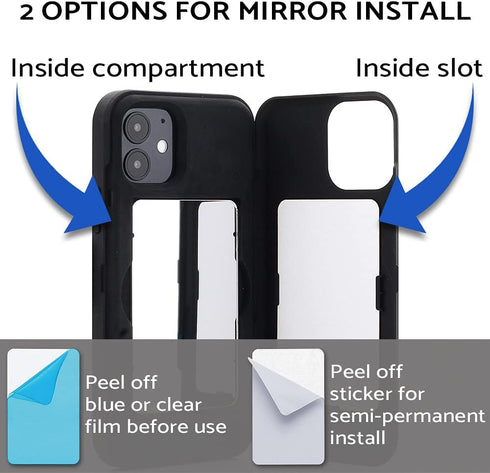 TORU CX PRO Wallet Case for iPhone 12 Mini, Protective Shockproof Cover with Hidden Card Holder & Wrist Strap - Black