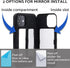 TORU CX PRO Wallet Case for iPhone 12 Mini, Protective Shockproof Cover with Hidden Card Holder & Wrist Strap - Black