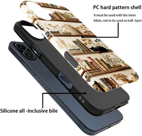 heindiy 16 Compatible with iPhone Case,Glossy Case All-Round Protection Shockproof Anti-Scratches TPU Cover,Cases