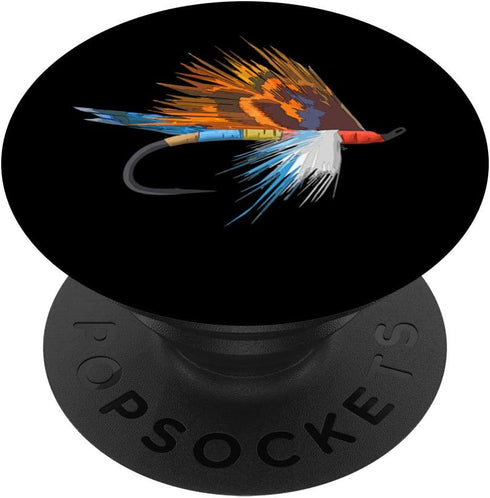 Fly Fishing Trout Fly Tie Art PopSockets Swappable PopGrip - Fisherman Fly Fish Hook Art