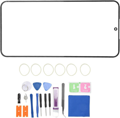 Original Screen Lens Glass Replacement Kit for Original S23, Front Outer Lens Glass Screen Replacement Repair Kit for