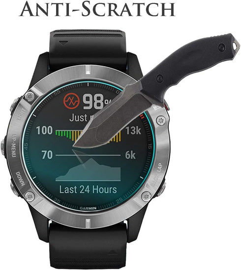 Orzero (3 Pack) Screen Protector for Garmin Fenix 6/6 Sapphire / 6 Pro / 6 Pro Solar - Tempered Glass
