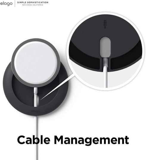 elago Wireless Charging Pad, Magnetic Black Compatible with MagSafe Charger for iPhone 12, 13, 14, 15 Models