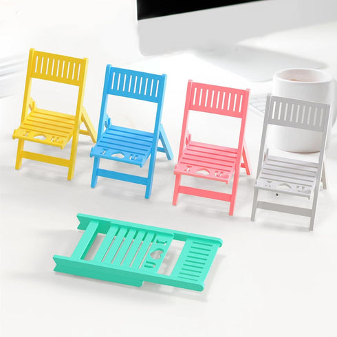GREYWAWA Foldable Chair Shape Phone Holder for Desk Portable Travel Holder Office Desk Accessories Folding Chair
