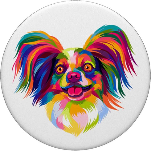 PopSockets Standard PopGrip, Pop Art Papillon Cute Paw Pet Gift for Men Women Kids Dog Lovers