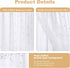 GUANSEN 10 8FT * White Pearl Tulle Double Layered Backdrop Curtain with Lights String and Lining Fabric for Wedding
