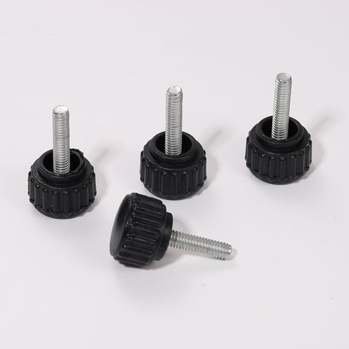 Impnit 24 M4 15 mm Pieces x Threaded Knurled Thumbscrew, Monitor Screws for Vesa Mount Screws Carbon Steel Clamping