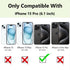 Fiyart Love Heart Plating Clear Case for iPhone 15 Pro, Compatible with MagSafe, Gold