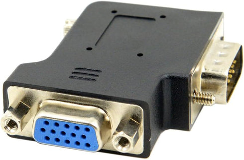 chenyang HDB15Pin 90 VGA Connectors,VGA SVGA D-Sub Male to Female Degree Left Angled Gender Changer Video Graphics