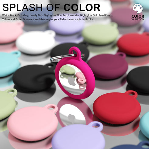 oakxco Silicone Airtag Keychain, Airtag Holder with Key Ring, Cute Accessories for Kids, Luggage, Car, Waterproof