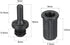 MECCANIXITY Speaker Grill Guides, Plastic Black Dia 6mm for Speaker Parts Accessories, Pack of 12