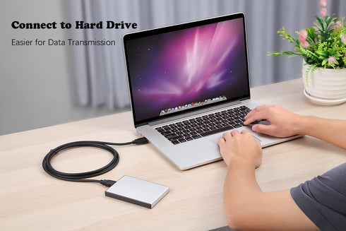 USB 3.0 Male to Male Cable, 15 ft Type A Male to A Male, 5 Gbps for Hard Drive, DVD Player (Black)