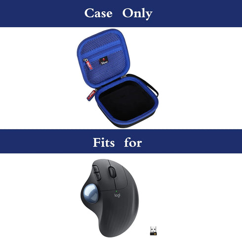 Mchoi Shockproof Carrying Case for Logitech Ergo M570 M575 / Nulea Wireless Trackball Mouse, Waterproof Black